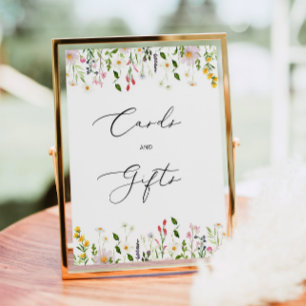 Poster Cartões e presentes de flores silvestres minimalis