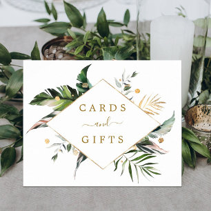 Poster Cartões e presentes de folgas tropicais