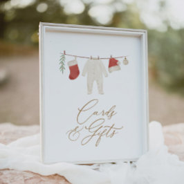 Poster Cartões e presentes de natal de inverno