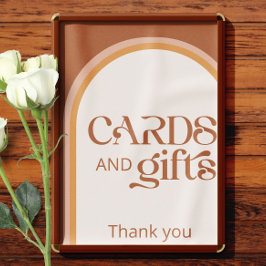 Poster Cartões e presentes do Arch Terracotta Modern