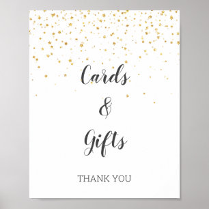 Poster Cartões e presentes do Chá de fraldas de Confetti