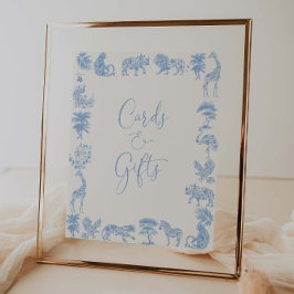 Poster Cartões E Presentes Do Chá de fraldas Toile De Jou