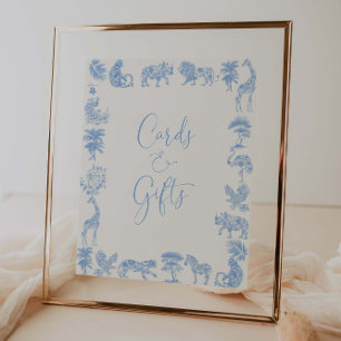 Poster Cartões E Presentes Do Chá de fraldas Toile De Jou