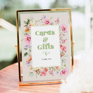 Poster Cartões e presentes elegantes brilhantes de flores