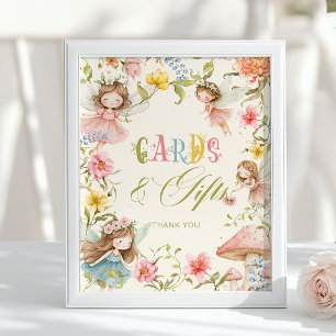 Poster Cartões e Presentes Fada Primeiro Aniversário Enca