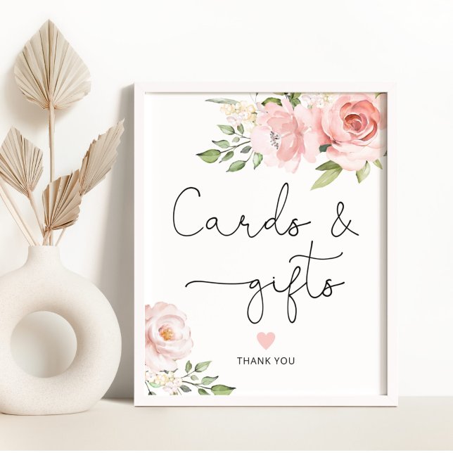 Poster Cartões e presentes florais rosados (Criador carregado)
