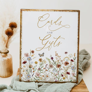 Poster Cartões e presentes Flores de Flor de Flor Selvage