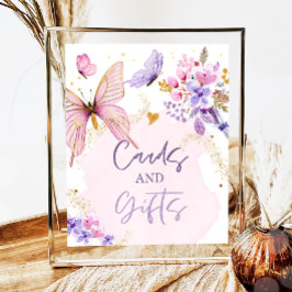 Poster Cartões e presentes Garota Rosa Floral Jardim de B