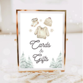 Poster Cartões e Presentes Inverno Bebê Está Frio Lá Fora