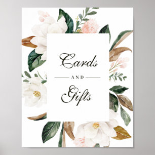 Poster Cartões e presentes para casamento floral da Magno