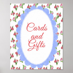 Poster Cartões e Presentes para Chá de Bebê com Flores Vi