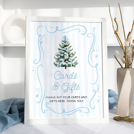 Poster Cartões e Presentes para Chá de Bebê de Natal de I
