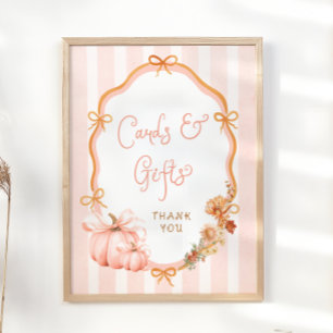 Poster Cartões e Presentes para Chá de Bebê Floral de Abó