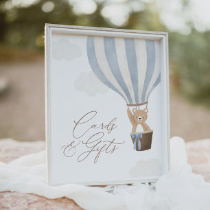 Poster Cartões e presentes para Chás de fraldas de balões