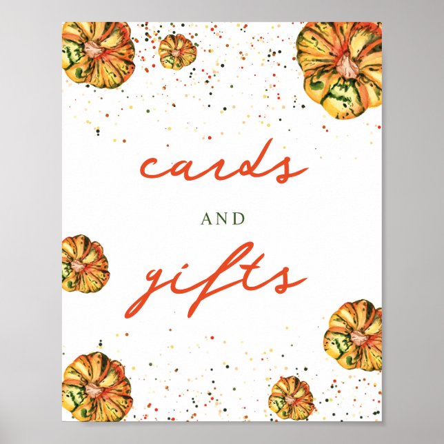 Poster Cartões e presentes para Chás de fraldas de Boho P (Frente)