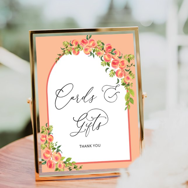 Poster Cartões e presentes para Chás de fraldas de pêsseg (Criador carregado)