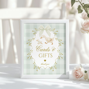 Poster Cartões e presentes Silly Goose Sage Gingham