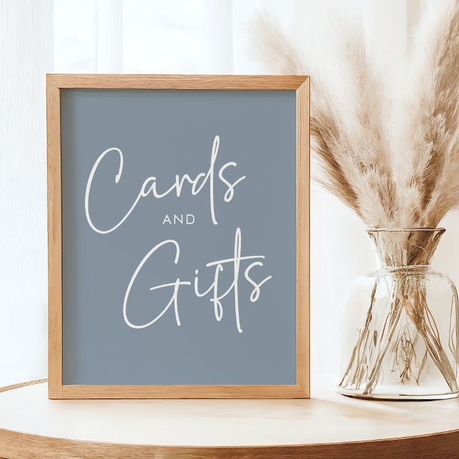 Poster Cartões e presentes simples de Chá azul moderno (Criador carregado)