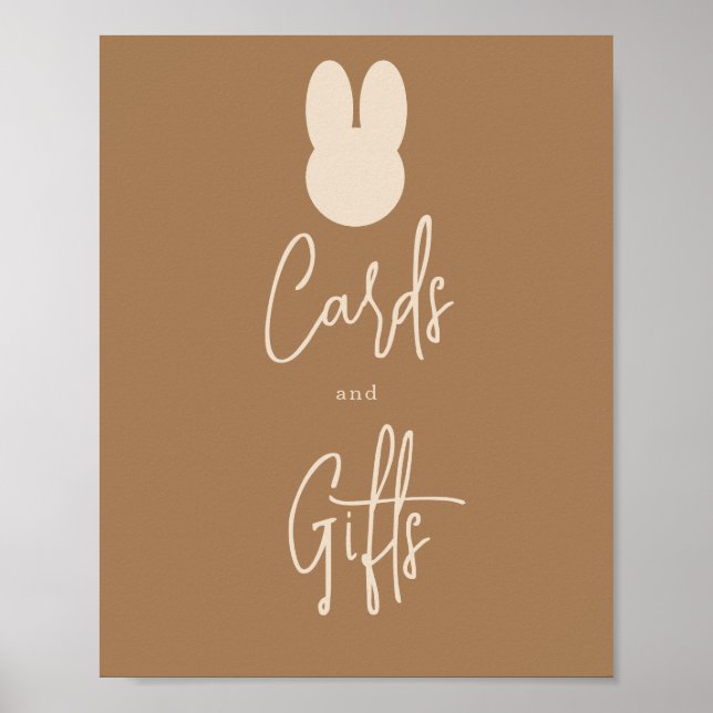 Poster Cartões e presentes simples de coelho (Frente)