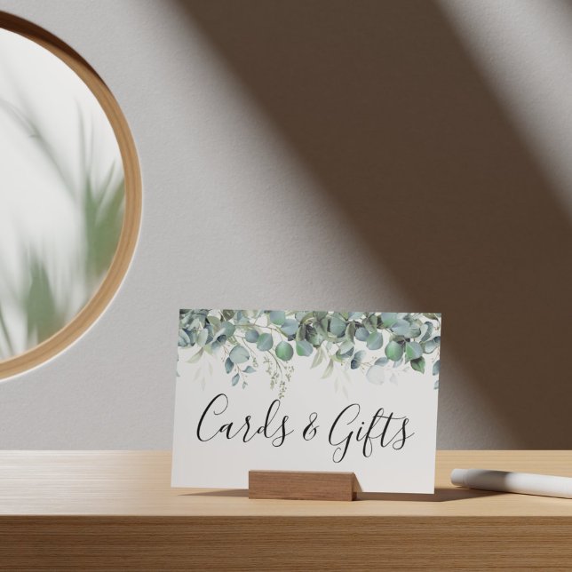 Poster Cartões e presentes Simples Eucalyptus Greenery (Simple Eucalyptus Greenery Wedding Party Supplies)