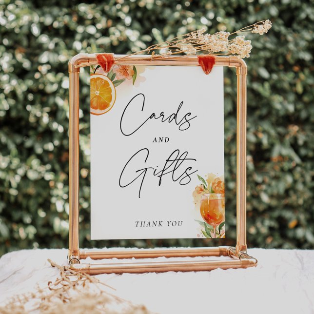 Poster Cartões e presentes - Sinal Aperol Spritz Chá de p (Criador carregado)