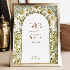 Poster Cartões e presentes - Sinal de Arte Vintage Nouvea