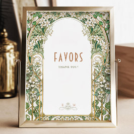 Poster Cartões e presentes - Sinal de Arte Vintage Nouvea