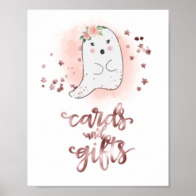 Poster Cartões e presentes - Sinal de Chá de fraldas de H (Frente)