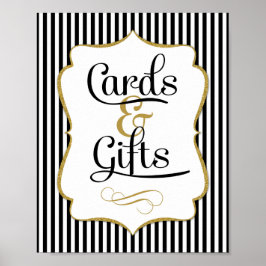 Póster Cartões e presentes - Sinal de Dourada faixa preta