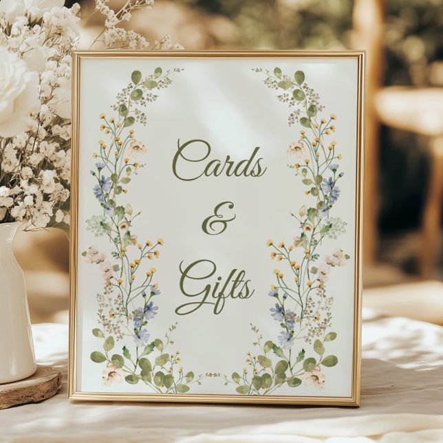 Poster Cartões e presentes verdes para casamentos de flor (Criador carregado)
