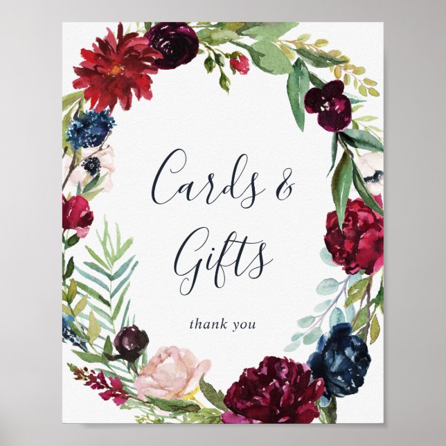 Poster Cartões e Sinal de Presente do Autumn Garden Burgu (Frente)