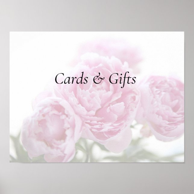 Poster Cartões e sinal de presentes cor-de-rosa (Frente)