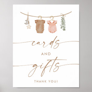 Poster Cartões e Sinal de presentes   Revisão Boho Gênero