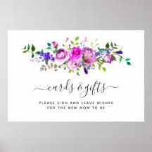 Cartões Florais e Presentes em Aquarela Rosa-Inten