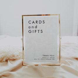 Poster Cartões Minimalistas Modernos E Sinal De Casamento