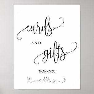 Poster Cartões Modernos e Sinal de Casamento de Ofertas