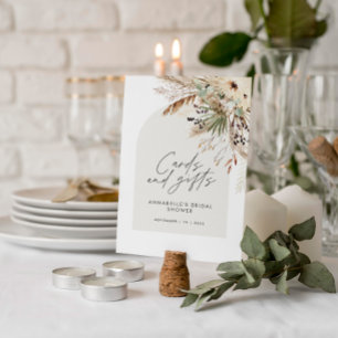 Poster Cartões pampas para chá de panela com orçamento e 