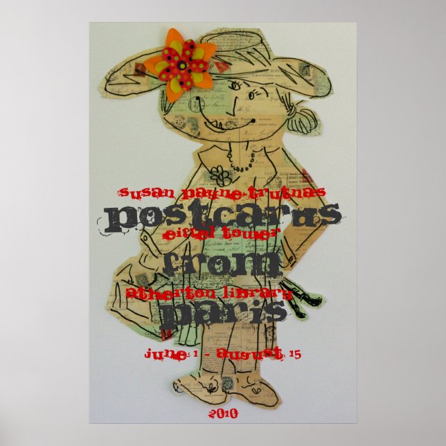 Póster Cartões postais de Paris (Frente)