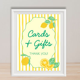 Poster Cartões & Presentes Amarelo Verde Limão Graduação