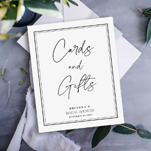 Poster Cartões & Presentes Chuveiro de Noiva Elegante Pre