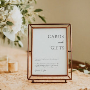 Poster Cartões Presentes Mesa Obrigado Elegante Preto Bra