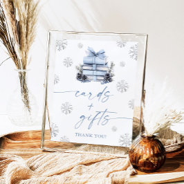 Poster Cartões & Presentes para Chá de Bebê de Inverno co
