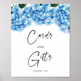 Poster Cartões Presentes para Chá de Noiva Floral Hortêns
