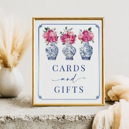 Poster Cartões & presentes Sinal de Chá de panela da Chin