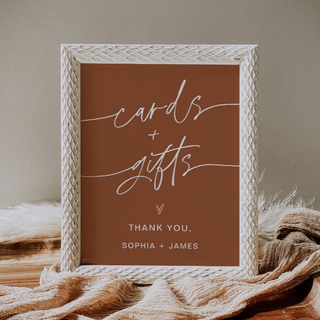 Poster Cartões SIENNA e Sinal de casamento de presentes (Criador carregado)