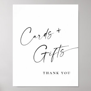 Poster Cartões Simples Elegantes e Casamento de Presentes