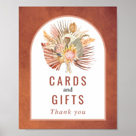 Poster Cartões Terracotta e casamento outono de presentes