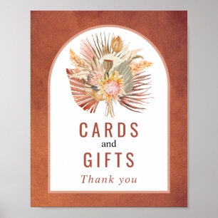 Poster Cartões Terracotta e casamento outono de presentes