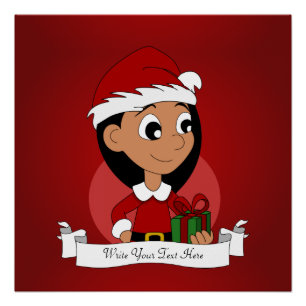 Póster Cartografia da menina de Natal