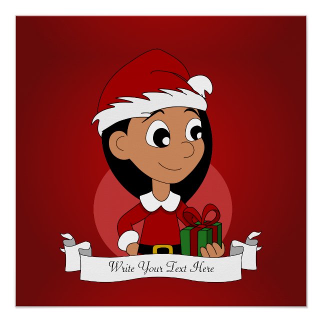 Póster Cartografia da menina de Natal (Frente)